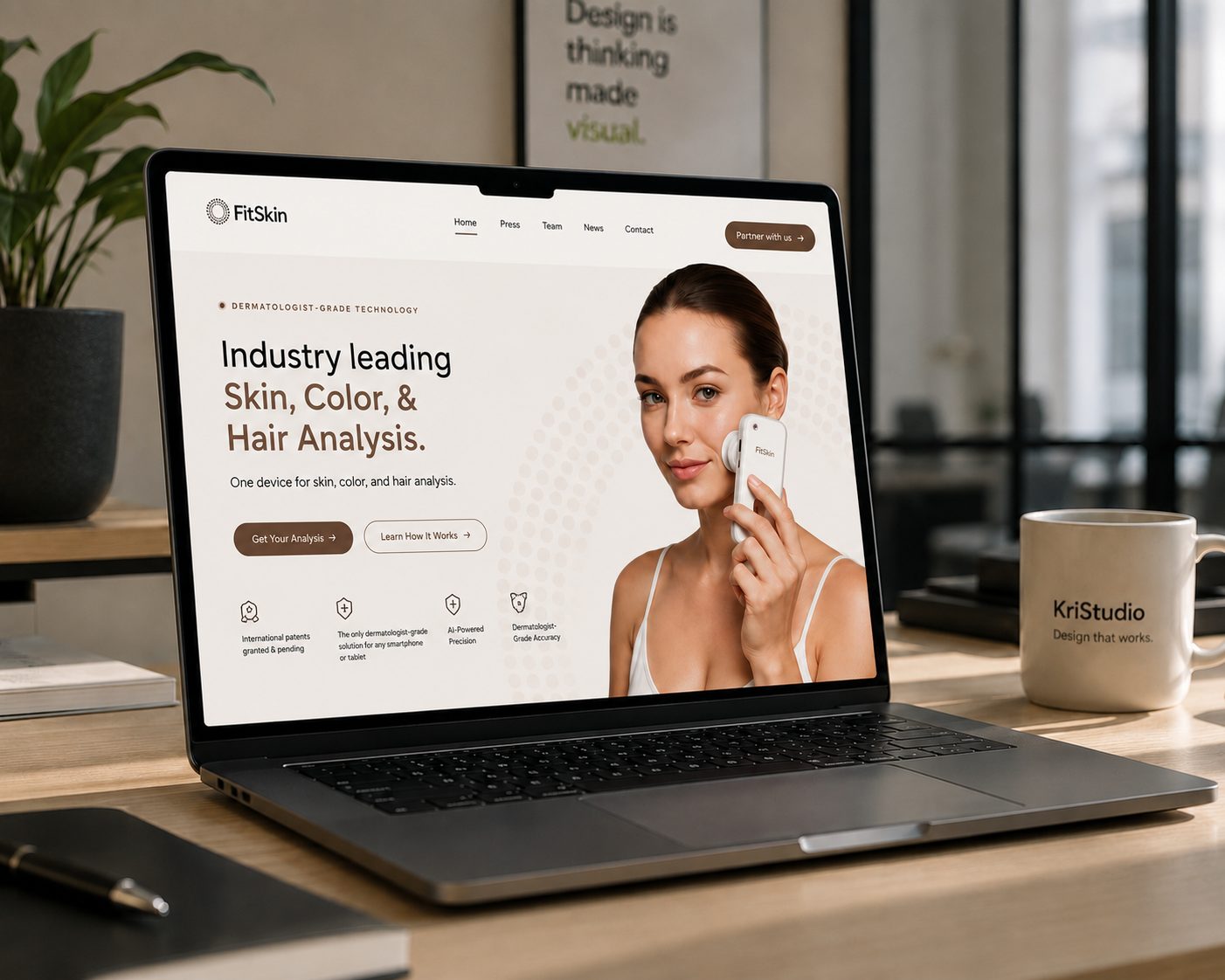 FitSkin – svetainės dizainas